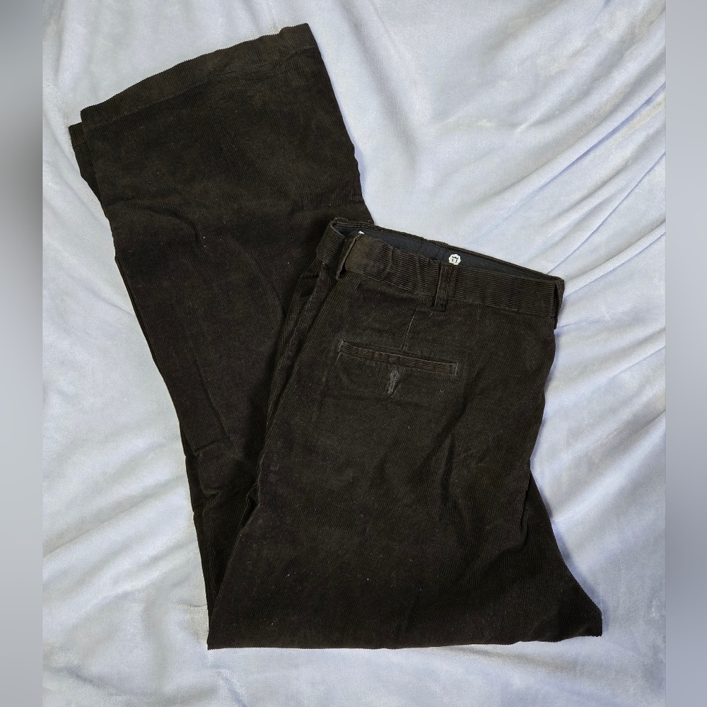 🟢 Men's Dark Brown Corduroy Pants
